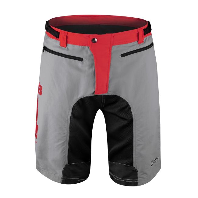 Pantaloni Force MTB-11 cu sub-pantaloni cu bazon Gri XS