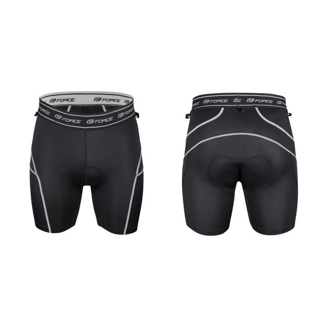 Pantaloni Force MTB-11 cu sub-pantaloni cu bazon Gri XS