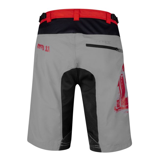 Pantaloni Force MTB-11 cu sub-pantaloni cu bazon Gri XS