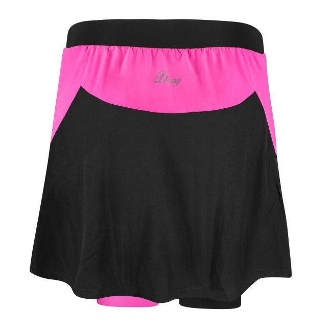 Fusta cu pantaloni scurti cu bazon Force Daisy negru/roz