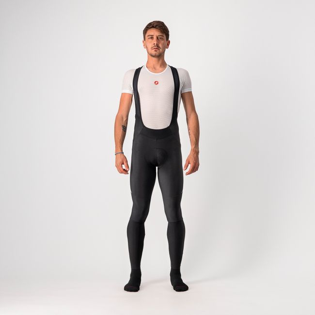 Pantaloni lungi cu bretele Castelli Velocissimo 5, Negru/Gri, XXL