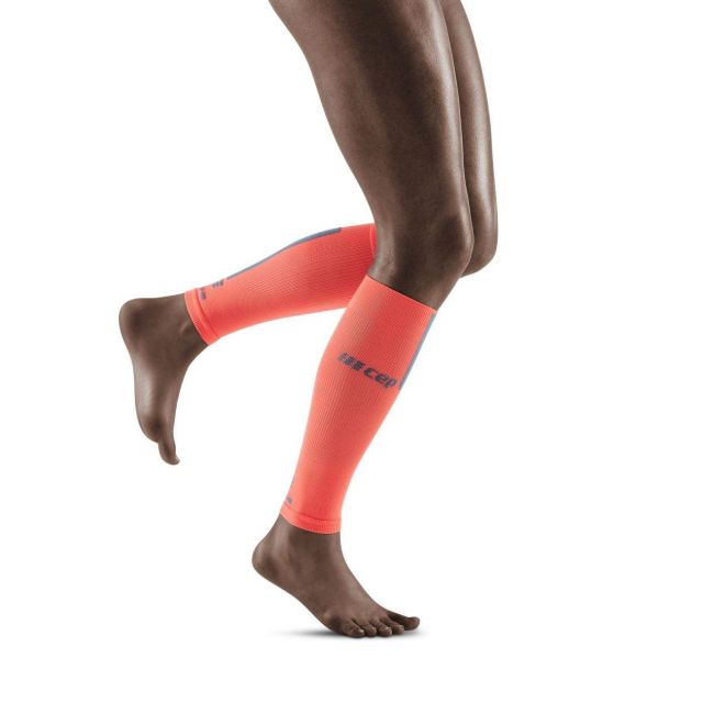 CEP - Compresie gamba femei Calf Sleeves 3.0 - portocaliu coral gri