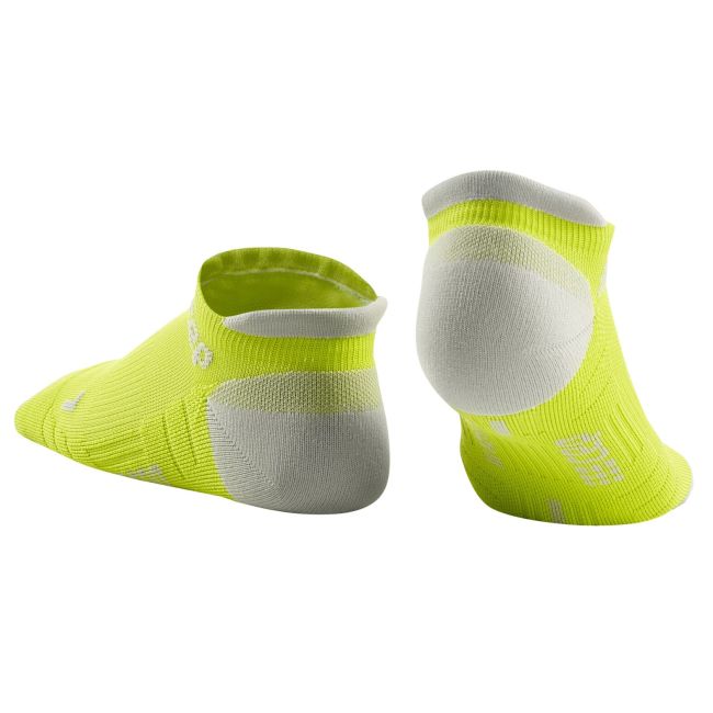 CEP - Sosete de compresie pentru barbati model sub glezna 6cm No Show 3.0 - verde deshis lime gri