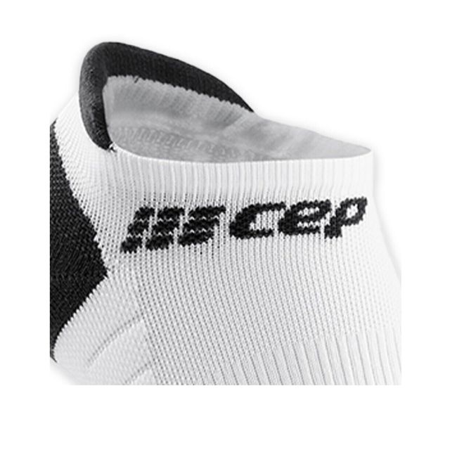 CEP - Sosete de compresie pentru femei model sub glezna 6cm No Show 3.0 - alb negru gri