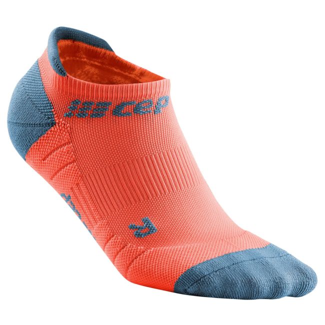 CEP - Sosete de compresie pentru femei model sub glezna 6cm No Show 3.0 - portocaliu coral gri