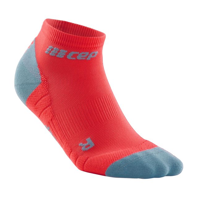 CEP - sosete de compresie peste glezna 8cm pentru barbati Low Cut 3.0 - portocaliu lava gri inchis