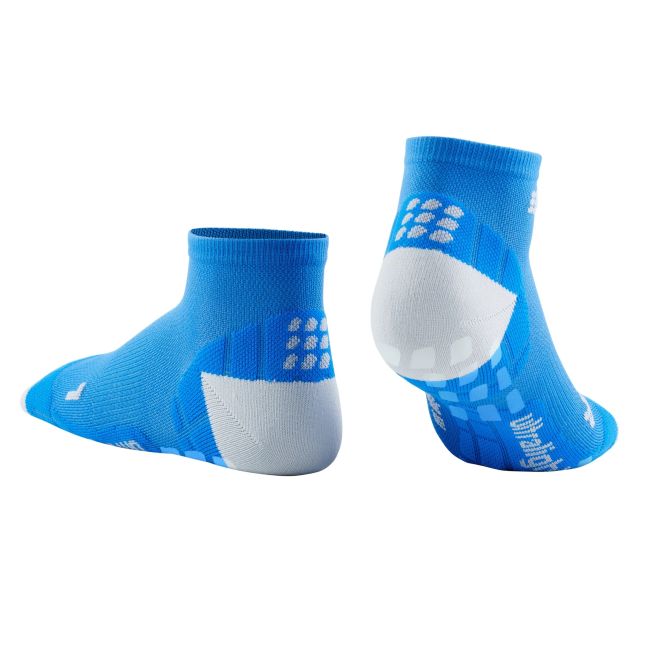 CEP - sosete de compresie peste glezna 8cm pentru barbati Low Cut Pro Ultralight - albastru electric gri deschis