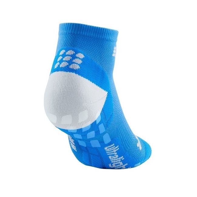 CEP - sosete de compresie peste glezna 8cm pentru femei Low Cut Pro Ultralight - albastru electric gri deschis