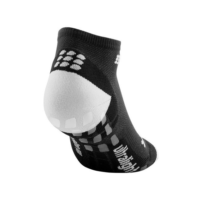 CEP - sosete de compresie peste glezna 8cm pentru femei Low Cut Pro Ultralight - negru gri deschis