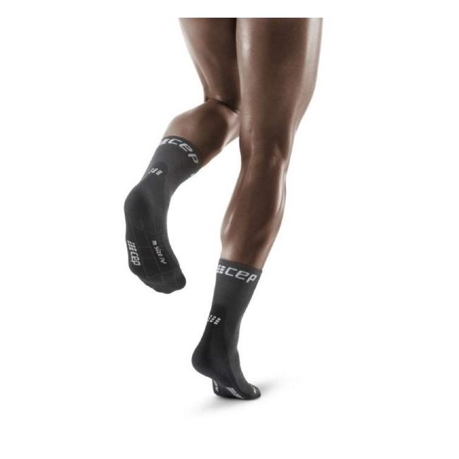 CEP - sosete scurte vreme rece sau iarna 18cm pentru barbati Winter Short Socks - gri inchis negru