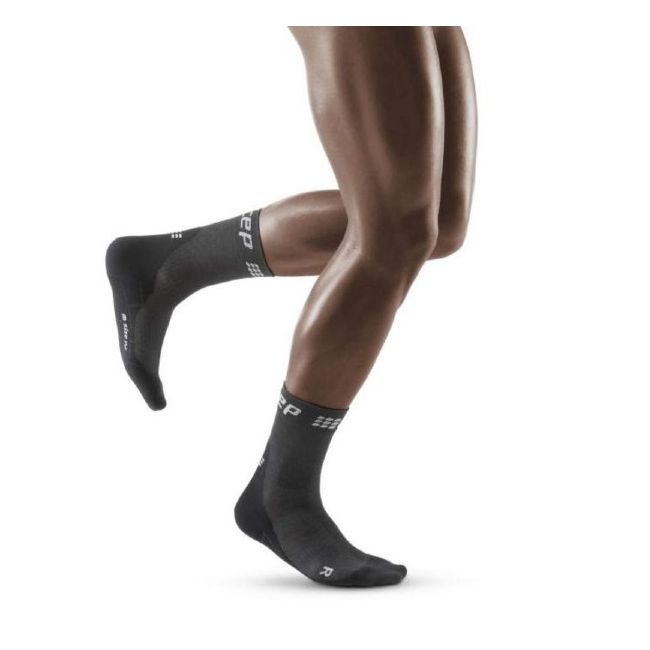 CEP - sosete scurte vreme rece sau iarna 18cm pentru barbati Winter Short Socks - gri inchis negru
