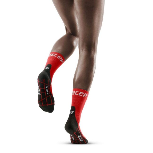 CEP - sosete scurte vreme rece sau iarna 18cm pentru barbati Winter Short Socks - rosu negru