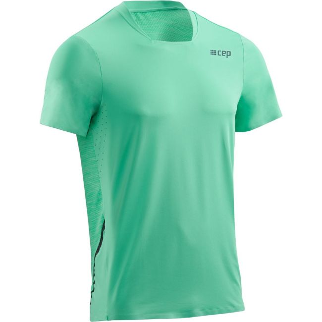 CEP - tricou alergare cu maneci scurte pentru barbati Run Shirt Short Sleeve - verde deschis menta