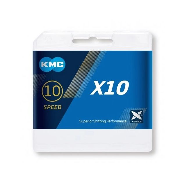 Kmc - Lant Bicicleta 10 viteze X10, 116 zale - gri argintiu