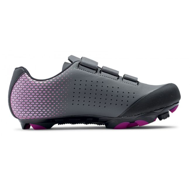 Northwave - pantofi pentru ciclism MTB XC pentru femei Origin 2 Wmn - gri metalic roz fucsia