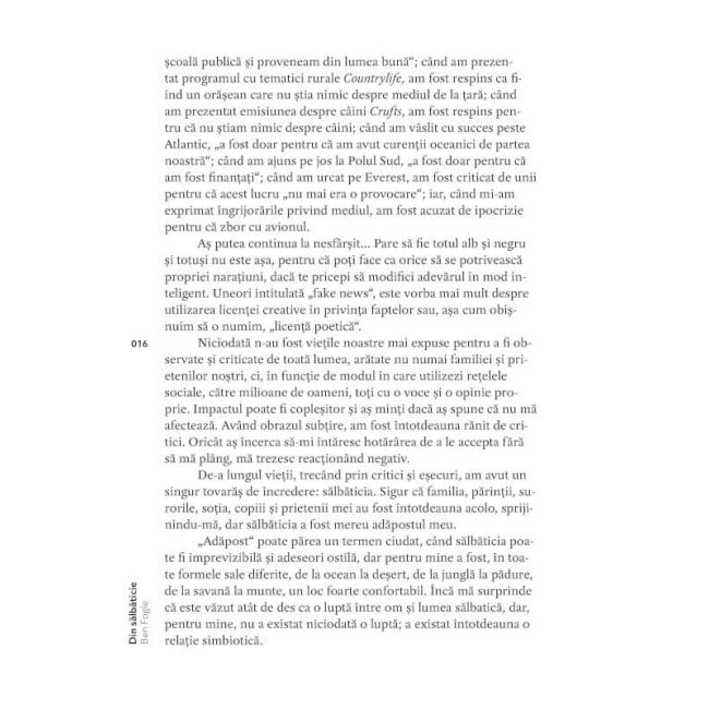 Pilot Books - Din salbaticie (autor Ben Fogle)
