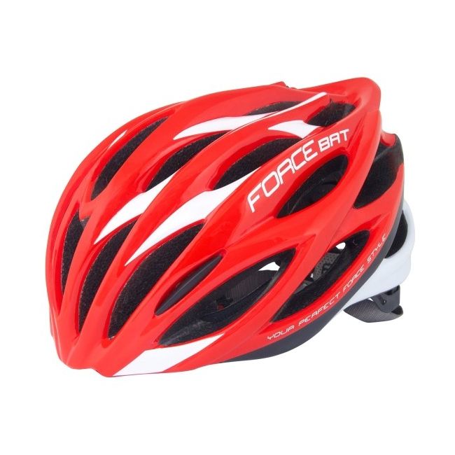 Casca Force Bat rosu/alb L-XL (57-61 cm)