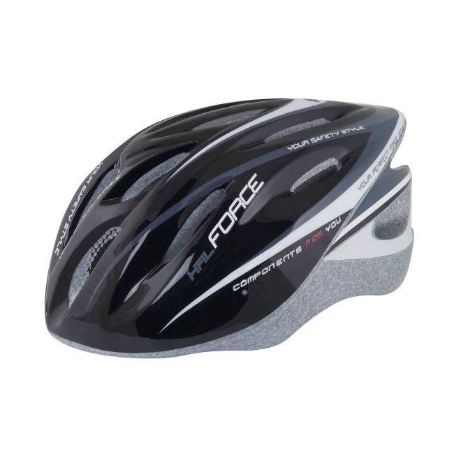 Casca Force Hal negru/gri/alb XS-S (48-54 cm)