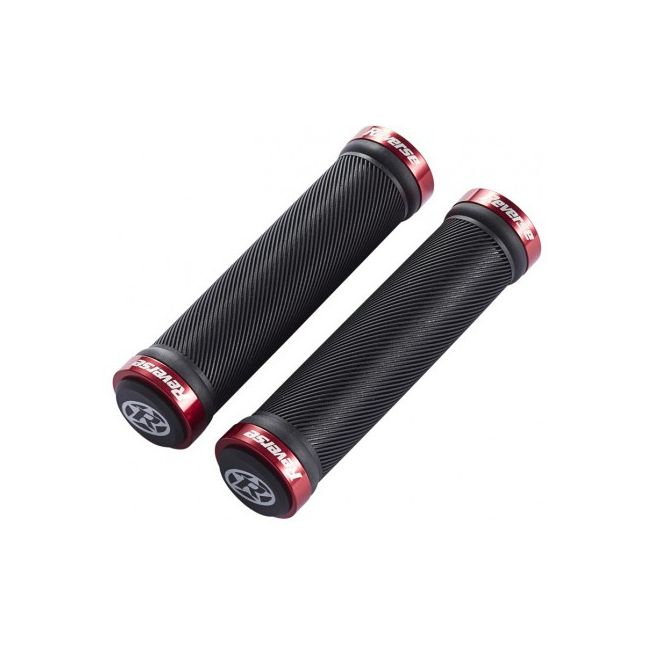 Mansoane Reverse Spin Lock-On negru/rosu 30mm