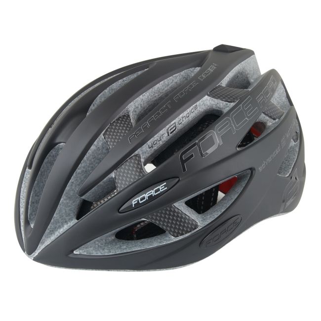 Casca Force Road Negru Mat/Lucios L-XL (58-63 cm)