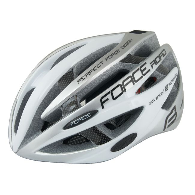 Casca FORCE ROAD Alb/gri L-XL (58-63 cm)