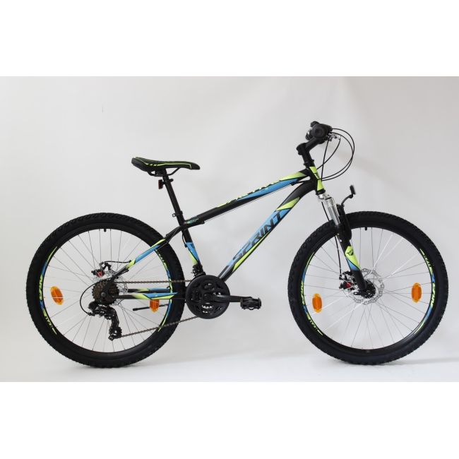 Bicicleta MTB Sprint Active DD 26 2021 furca suspensie negru mat/albastru  360mm
