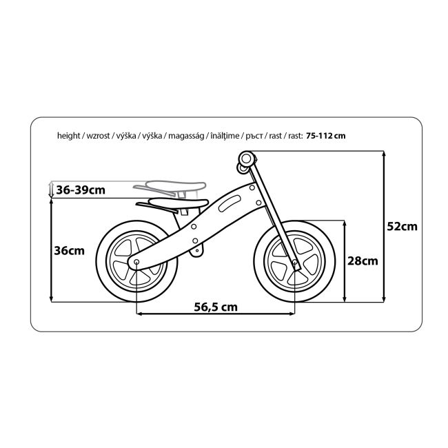 Bicicleta copii Seven Star Wars BB8 Wooden Balance Bike
