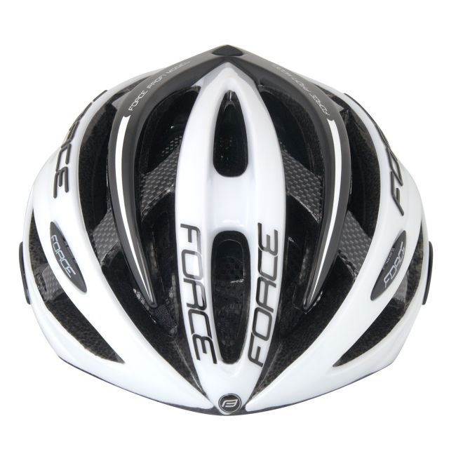Casca Force Road Junior, alb-negru, XS-S (48-54 cm)