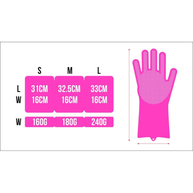 Muc-Off - Manusi de curatare - Deep Scrubber - roz