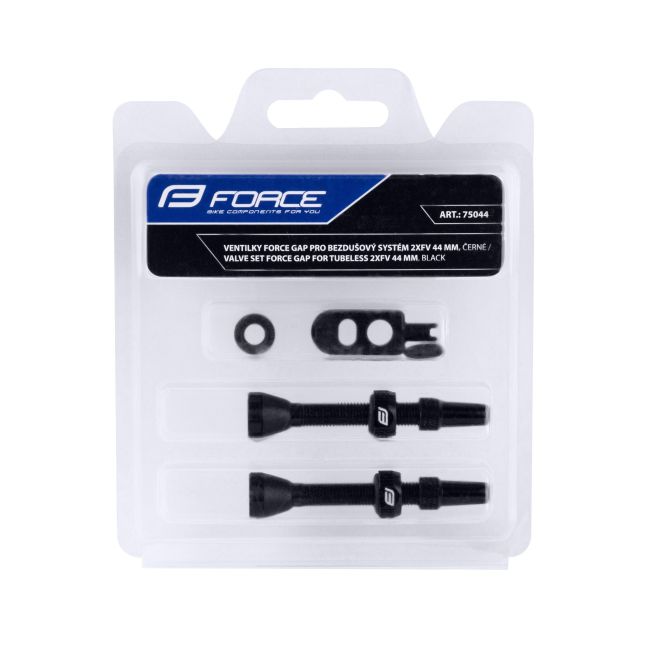 Set Valve Tubeless Force 2xFv 44mm Negre