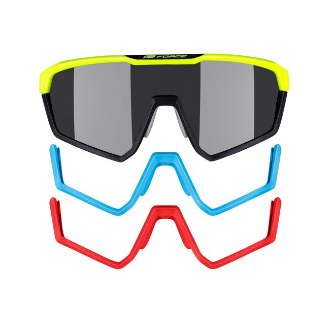 Ochelari Force Apex, lentila negru contrast, fluo/negru