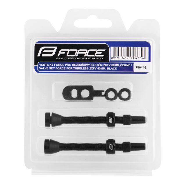 Set Valve Tubeless Force 2xFv 60mm Negre