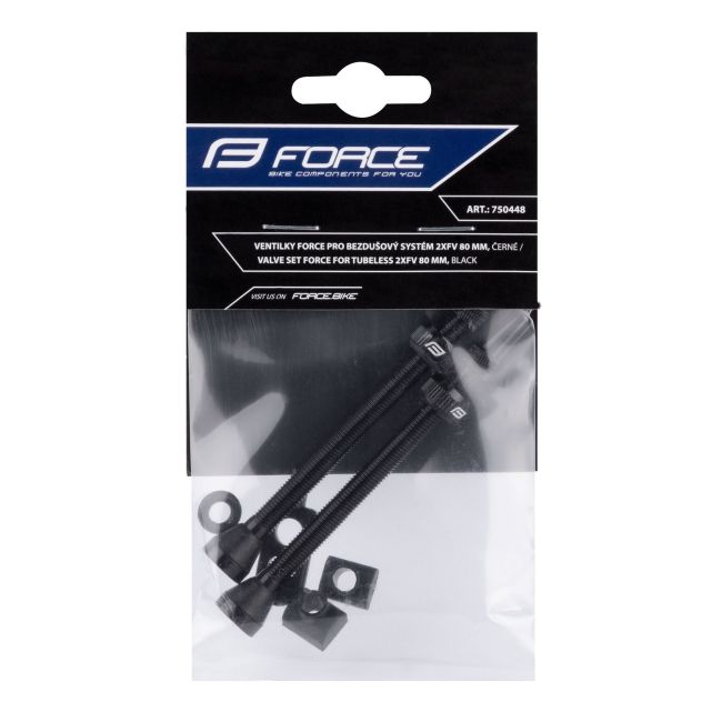 Set Valve Tubeless Force 2xFv 80mm Negre