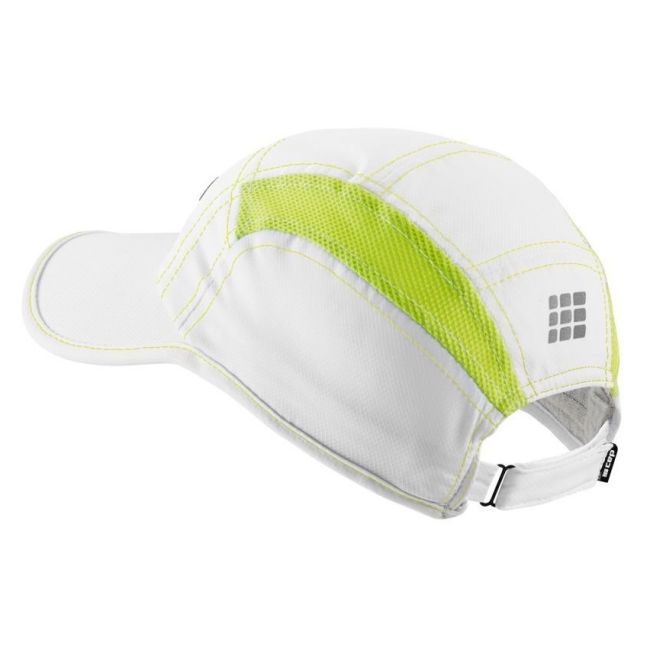 CEP - sapca alergare unisex Brand Run Cap - alb verde lime