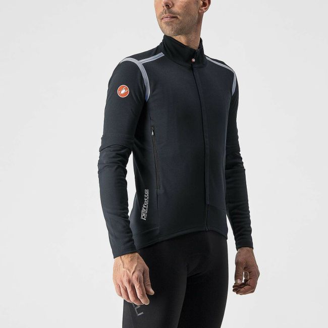 Castelli - Jacheta ciclism vreme rece 2 in 1 cu maneci detasabile Perfetto Ros Convertible - negri gri reflectorizant