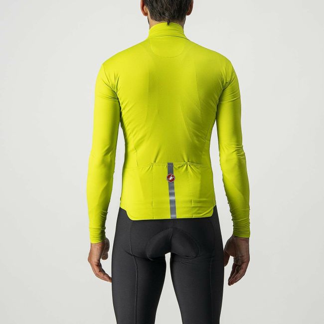 Castelli - bluza ciclism maneca lunga pentru barbati PRO Thermal Mid LS jersey - Galben Fluo