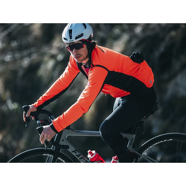 Castelli - jacheta ciclism de iarna Alpha Ros 2 Gore-Tex Infinium wind stopper - portocaliu negru
