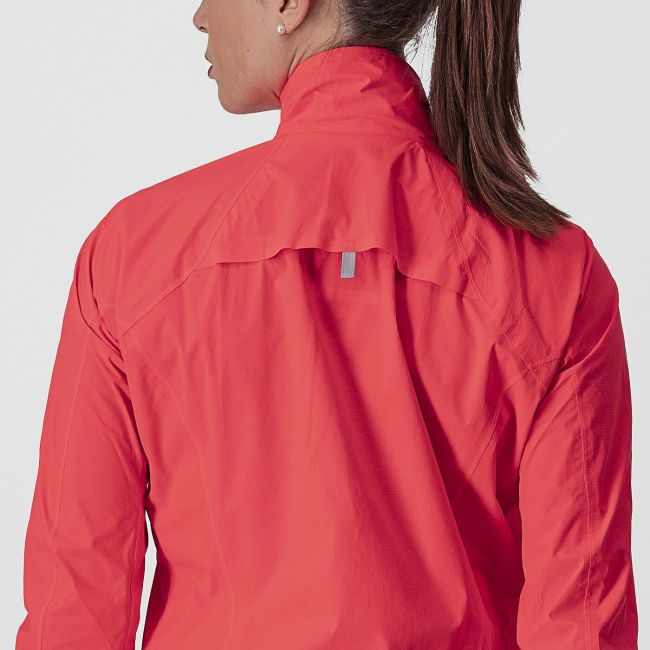 Castelli - jacheta ciclism pentru femei ploaie Emergency 2 Rain jacket - roz briliant