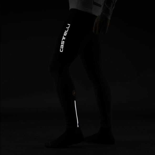 Castelli - pantaloni lungi ciclism pentru barbati cu bretele Entrata Wind bibtights - negru