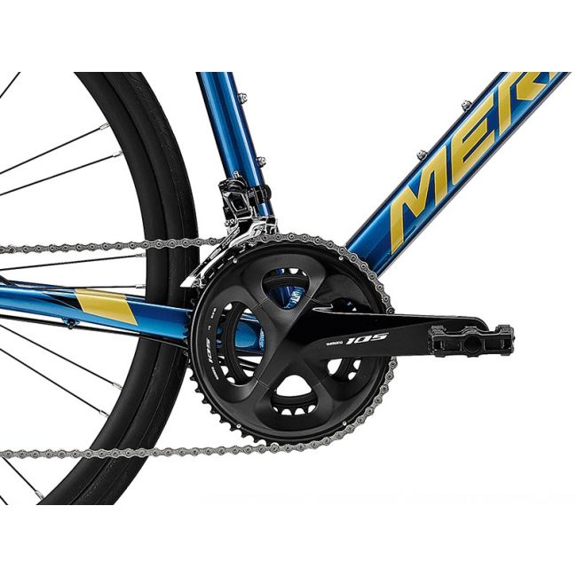 Merida - bicicleta sosea 28" Speeder 400 - albastru galben auriu