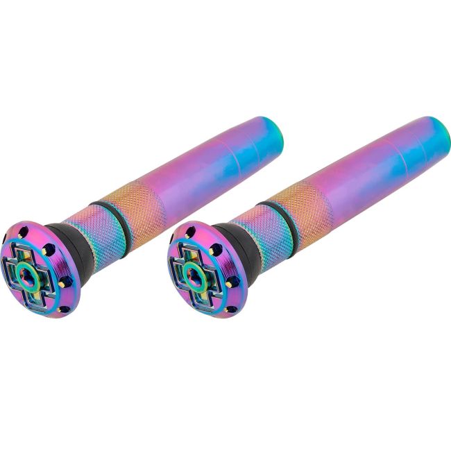 Muc-Off - Kit reparatie fisura anvelopa bicicleta Stealth Tubeless Puncture Plug - albastru verde irizat
