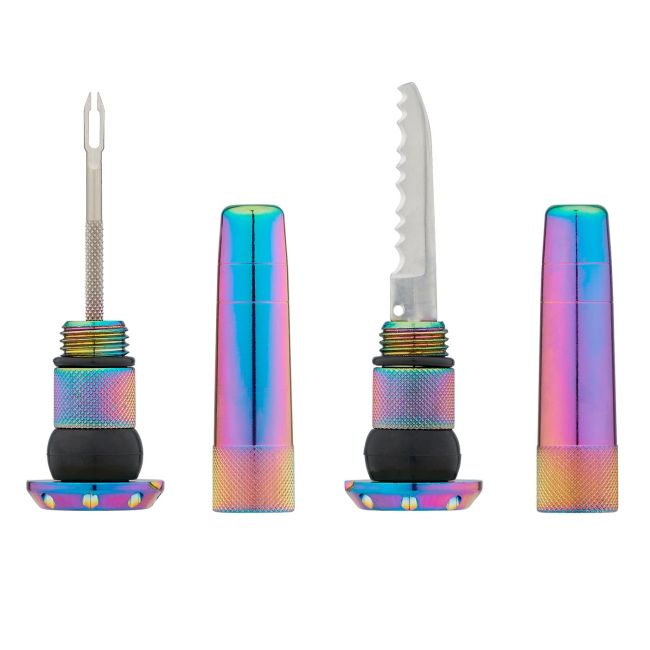 Muc-Off - Kit reparatie fisura anvelopa bicicleta Stealth Tubeless Puncture Plug - albastru verde irizat