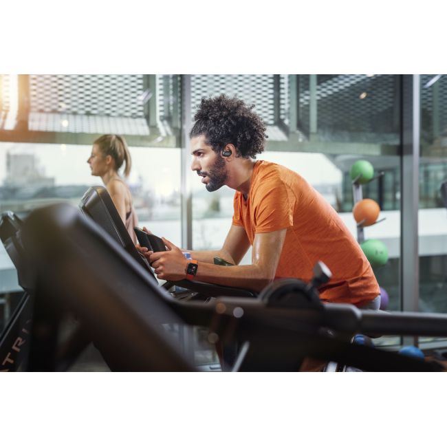 Philips Casti audio Sport seria 7000 in-aer TAA7306BK/00 Bluetooth cu senzor puls, curatare UV, protectie IP57 apa si praf autonomie 24 ore