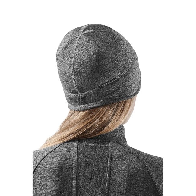 CEP - Caciula iarna sau vreme rece Run Beanie unisex - gri negru melanj