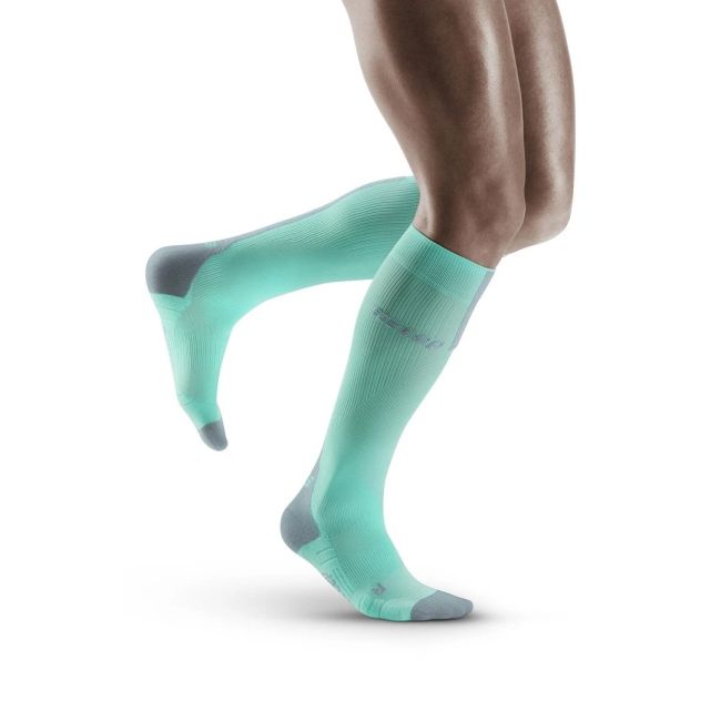CEP - Sosete compresie alergare pentru barbati 3.0 men socks - alb blue electric gri