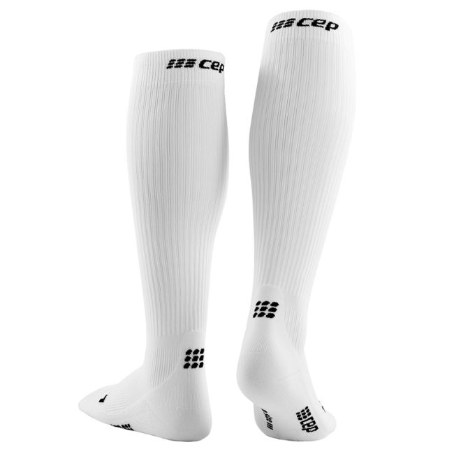 CEP - Sosete compresie alergare pentru barbati Xtra mile men socks - alb negru