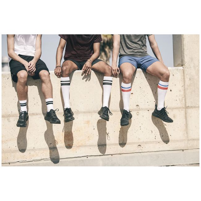 CEP - Sosete de compresie pentru barbati 80's men socks - alb rosu albastru