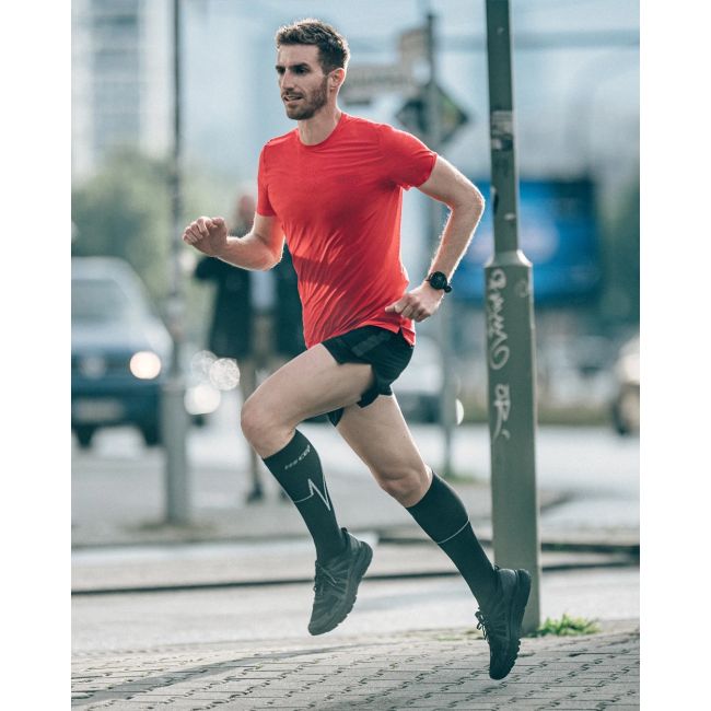 CEP - Sosete de compresie pentru barbati Heartbeat man Tall comp - albastru ocean wave