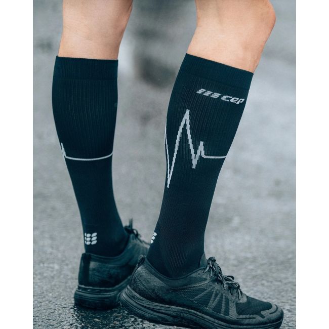 CEP - Sosete de compresie pentru barbati Heartbeat man Tall comp - albastru ocean wave