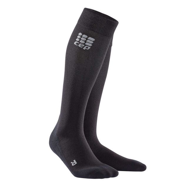 CEP - Sosete lungi compresie pentru femei, recuperare inante si dupa efort Women Recovery socks - negru